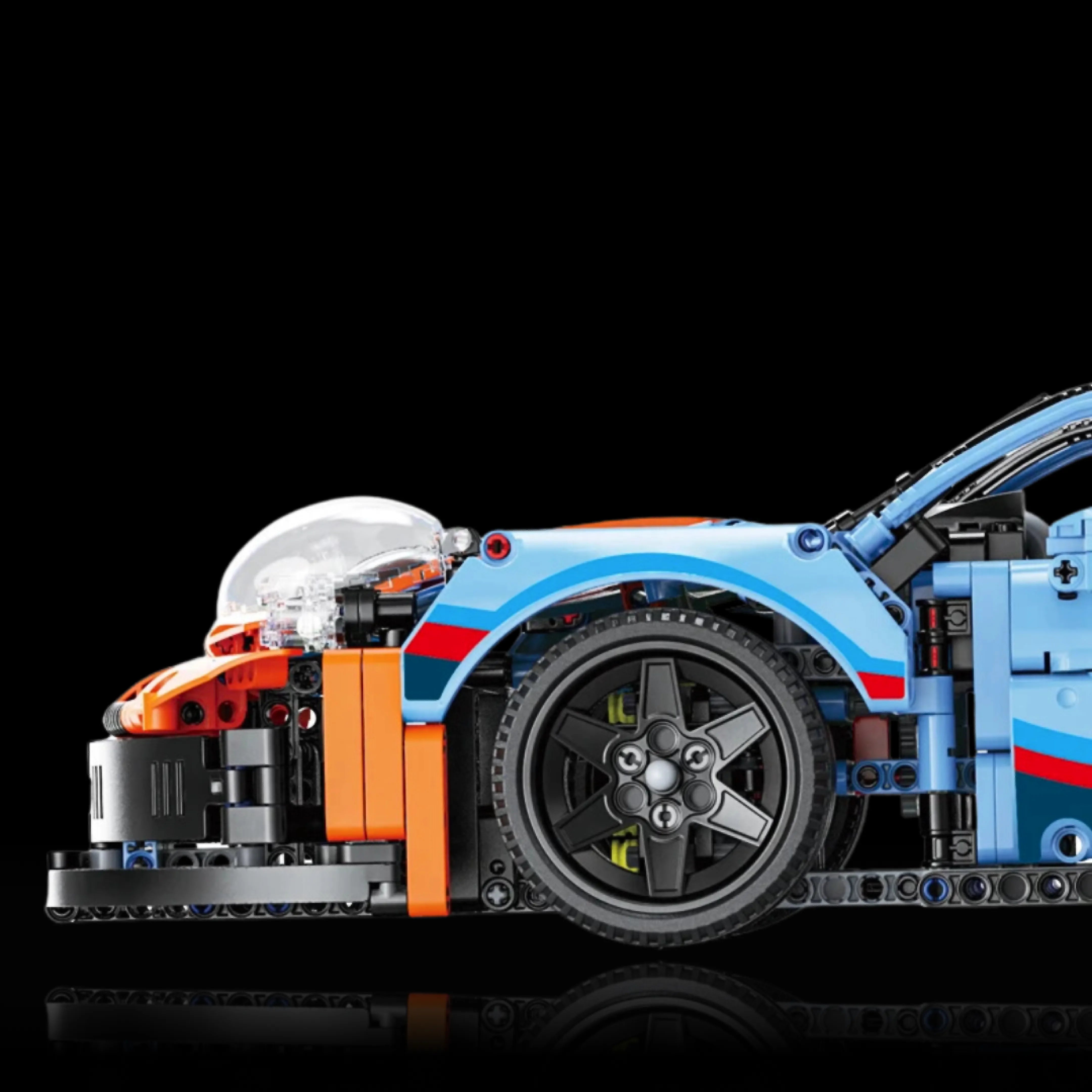 911 RSR Blue-Orange Model Kit (1,580 Pieces)